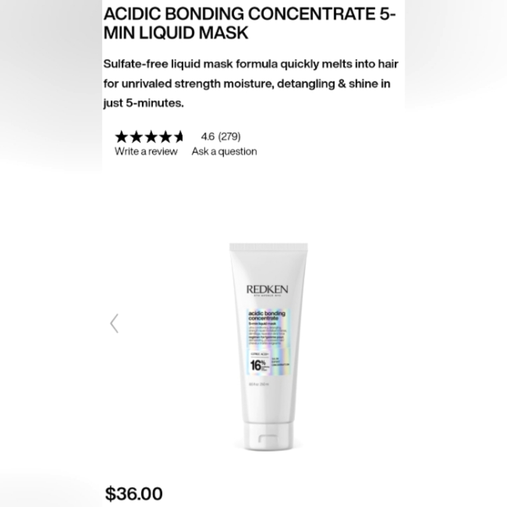 REDKEN ACIDIC BONDING CONCENTRATE 5-MIN LIQUID MASK